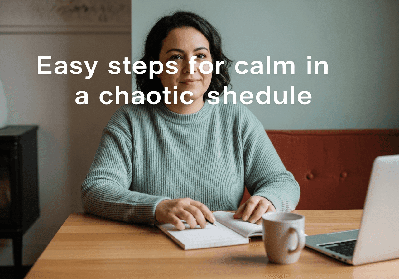 Easy steps for calm in a chaotic schedule