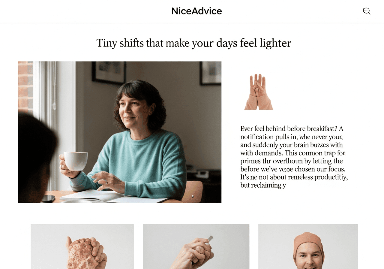 Tiny shifts that make your days feel lighter